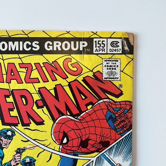 THE AMAZING SPIDER-MAN #155 1ST MIRAGE BRONZE AGE MARVEL COMICS 1976 UC - Picture 2 of 6